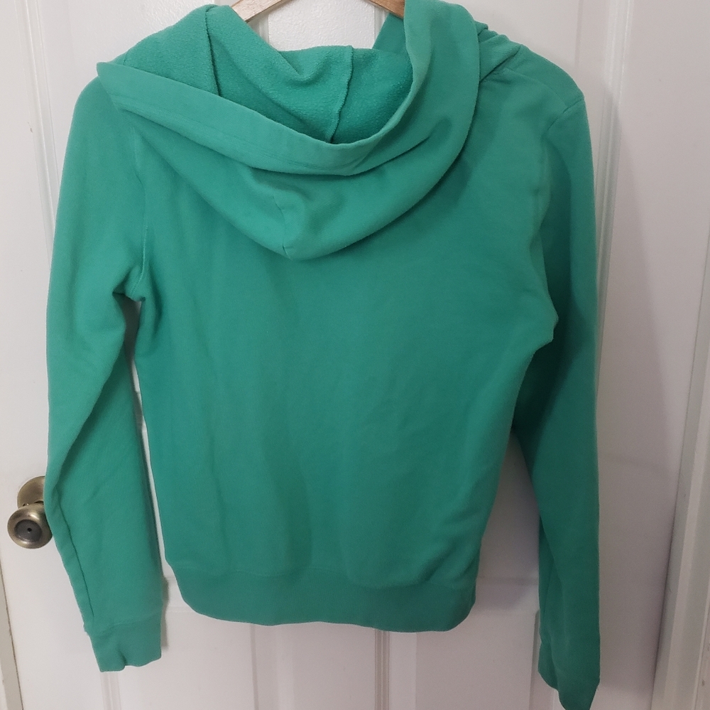 ⭐ PINK Victoria's Secret Teal Turquoise Aqua Sweatshirt Small Dog Logo - Picture 8 of 9